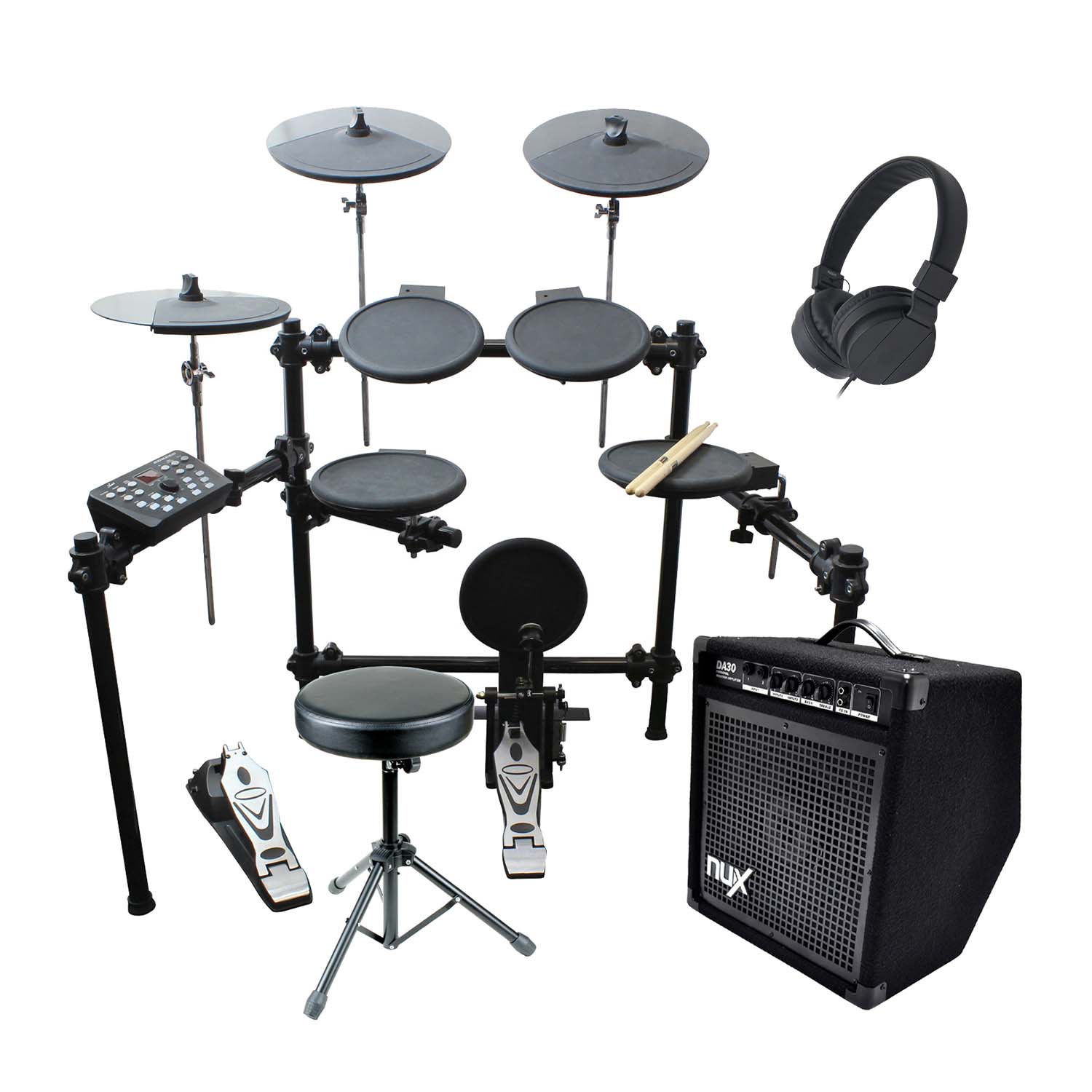 Artist EDK260 Electric 8 Piece Electronic Drum Kit with Stool and Amp