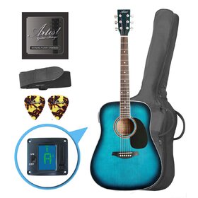 LSPTBB Beginner Acoustic Guitar Pack - Blue