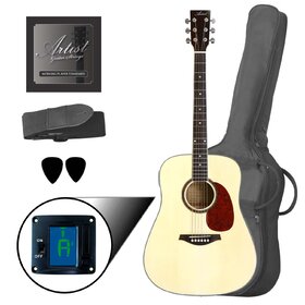 LSPNT Beginner Acoustic Guitar Pack - Gloss Natural  