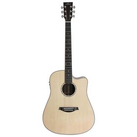 D200CEQ Solid Wood Dreadnought Acoustic Electric Guitar
