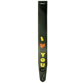 9905 Guitar Strap with I Love You Graphic