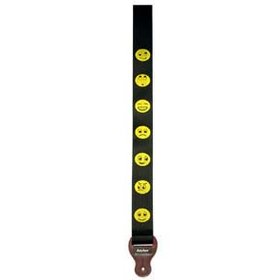 3346 Guitar Strap with Smiley Faces Graphic