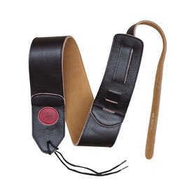 603 Black Leather Guitar Strap