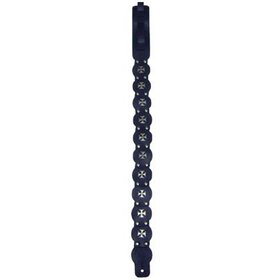 6623 Faux leather strap with metal emblems