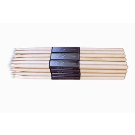 DSM5AN 12 Pairs of Maple 5A Drum Sticks with Nylon Tips