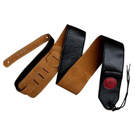 603XL Extra Long Basic Black Leather Guitar Strap