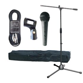 MIC STAND PACK (XLR-Jack) - Microphone, Mic Stand, Bag, Clip and Cable