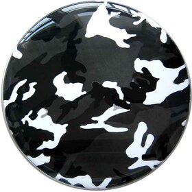 CSP09 22 Inch Black Drum Head with Camouflage Logo
