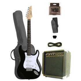 STPK2 BK ST Style Electric Guitar Package Black