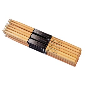 DSM7AN 12 Pack of Maple 7A Drum Sticks With Nylon Tips