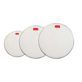 3PCSGLSFWH-FUSION 3 Piece Coated White Drum heads 10,12,14
