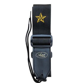 32S Guitar Strap Webbing Black with Stars