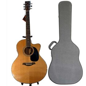 Bushman Jumbo CEQ Solid Wood Acoustic Electric Guitar + Case