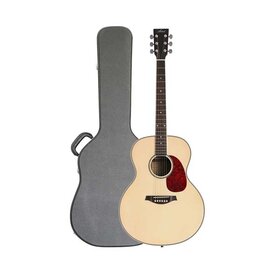 JUMBEQ50 Jumbo Acoustic Electric Guitar Extra Wide Neck + Case