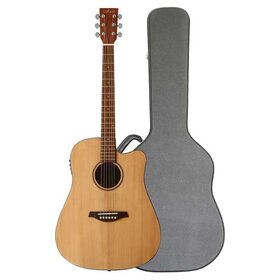 DCB350C Solid Top  Dreadnought Acoustic Electric Guitar & Hard Case