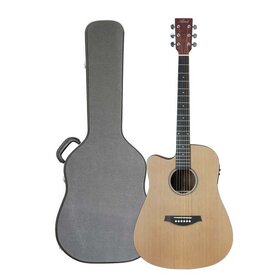 DCB350LC Left Hand Solid Cedar Top Dreadnought Acoustic Guitar with Case
