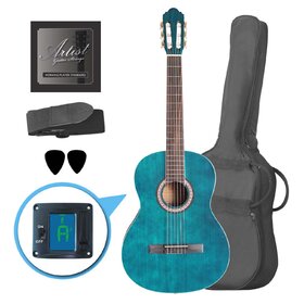 CL44 TBB Value Pack Full Size 39 Classical Guitar Blue