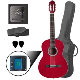 CL44 TRD Value Pack Full Size 39 Classical Guitar Red
