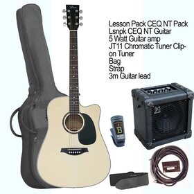 LSPCEQNTPK Acoustic Electric Cutaway Guitar Pack with Amp
