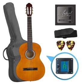 CL44LAM  Left Hand Value Pack Full Size 4/4 Classical Guitar Amber
