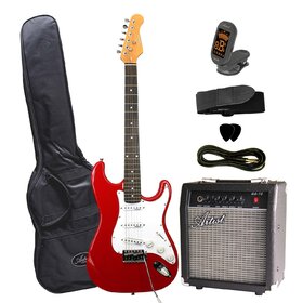 STPKCA ST Style Electric Guitar Package Red
