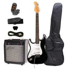 STPKLBK  ST Style Left Hand Electric Guitar Package Black