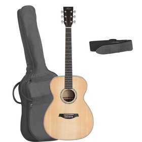 OM50EQ Pack OM Size Solid Top Acoustic Guitar with Fishman, Bag & Strap 