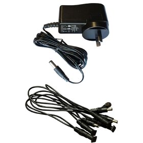 DC 9 Volt Adaptor & 7 Way Guitar Effects Pedal Daisy Chain Power Cable