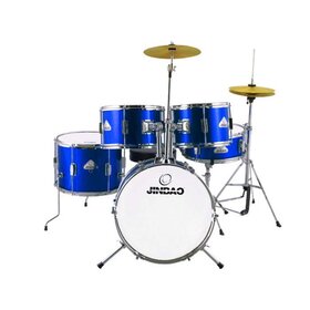 JBJ1045 5 Piece Junior Drum Kit, Blue- complete set of beginner drums, inc cymbals & stool