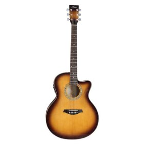 JB300TSB Solid Top Jumbo Acoustic Electric Guitar Cutaway