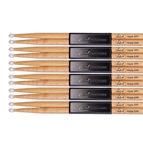 DSM5AN Maple Drum Sticks With Nylon Tips - 6 Pairs
