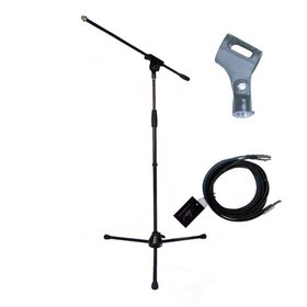MIC Stand Pack (XLR-JACK) - Mic Stand, Clip and Cable