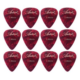 AP12A0.46 Coloured Celluloid Guitar Picks - 0.46mm/ 12 Pieces