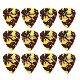 AP12A0.71 Coloured Celluloid Guitar Picks - 0.71mm/ 12 Pieces