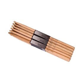 DSO5A 12 Pairs of 5A Oak Drum sticks with Wooden Tips
