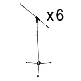 MS006CR Chrome Boom Mic Stand - 6 Pack