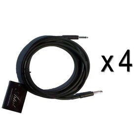 GC20 4 pack | 20ft/6M Guitar Lead / Cable - Double Heat Shrink