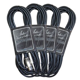 MC20XJ 4 Pack | 20ft/6M Mic Cable / Lead | XLR to Jack