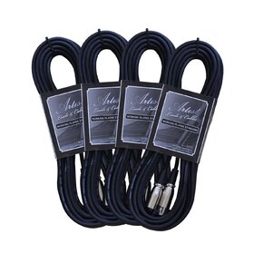 MC30XX 4 Pack | 30ft / 9m Balanced Mic Cable / Lead | XLR to XLR