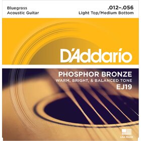 EJ19 D'Addario EJ19 Phosphor Bronze Acoustic Guitar Strings 12-56