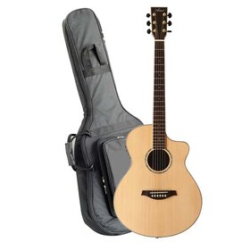 JM200+Bag Solid Top Acoustic Electric Guitar with High Grade Bag