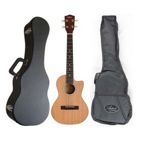 UKT200CEQC Tenor Ukulele Solid Top & Back, Laminate Sides - with Bag & Hard Case 