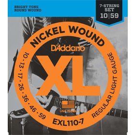 EXL110-7 D'Addario EXL Electric Guitar Strings - EXL110-7 Light 10-59