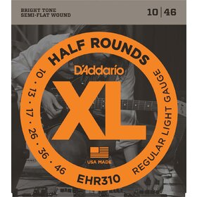 EHR310 D'Addario EHR310 Electric Guitar Strings Half Round Reg Lite 10-46