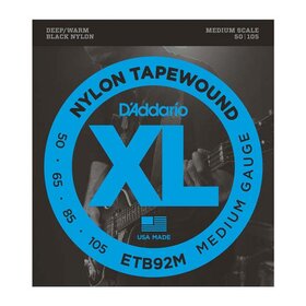 D'Addario ETB92M Bass Strings Tape wound Chrome 50-105 Medium scale