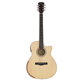 HW41JCE303A New Solid Top Acoustic Guitar with Cutaway, Arm Rest& EQ