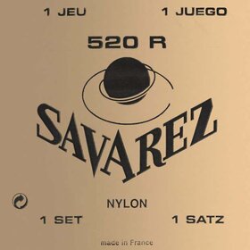 SAV520R Savarez 520R Classical Guitar Strings Nylon - Red Card, High Tension