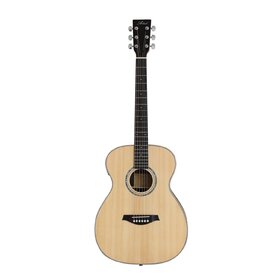 OM190EQ OM Size Solid Wood Acoustic Guitar with built-in tuner