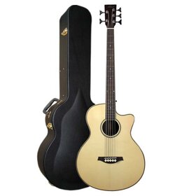 ABJ505CEQC Acoustic Electric 5 String Bass Guitar with Cutaway& Pickup. Includes Hard Case