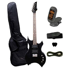 AG31BKPLUS Artist Electric Guitar with 2 Humbuckers and 24 fret neck + Bonus Accessories